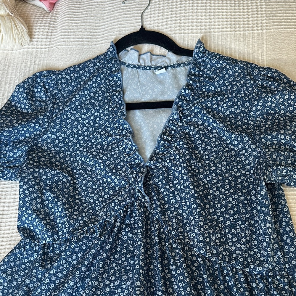 Floral Blue Women's dress